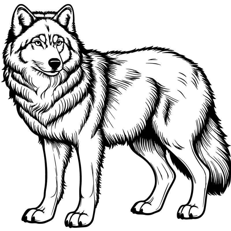 realistic wolf