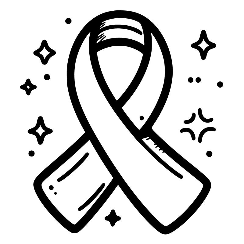 cute and simple breast cancer awareness ribbon