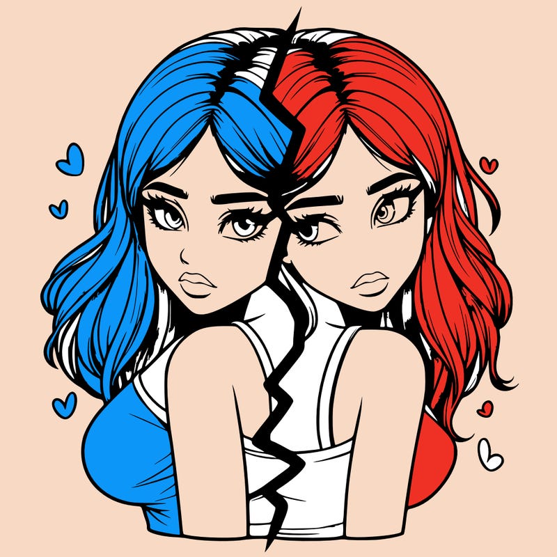 realistic girl split