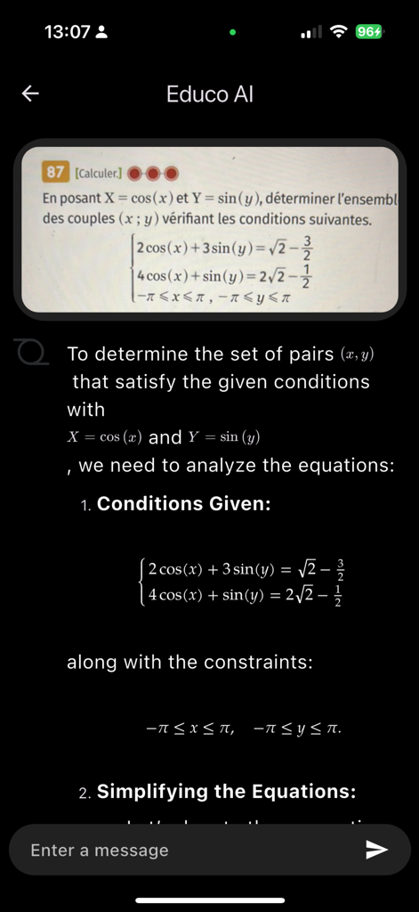 PhotoHelp - Homework Help - AI step-by-step solution for a trigonometry math problem in the PhotoHelp app