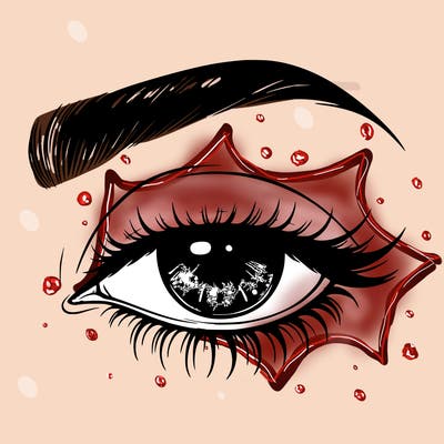 eye closed realistic