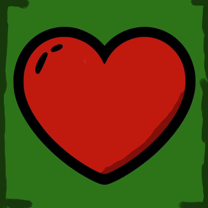 a blank heart