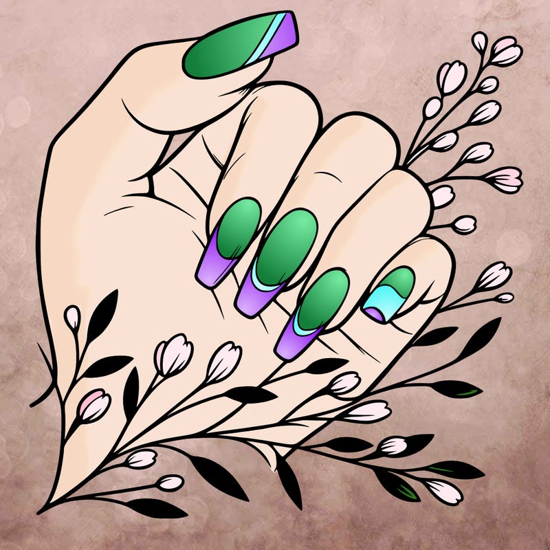 nails with french tip