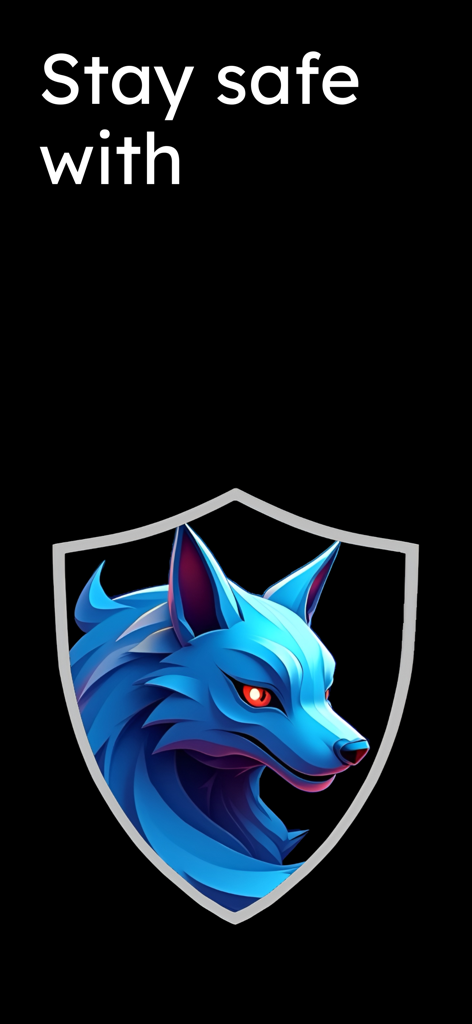 Cydog Toolkit - Cydog Toolkit App-Logo mit einem blauen Wolf in einem silbernen Schild mit dem Text Stay safe with