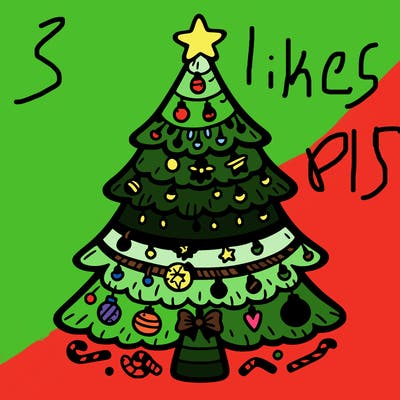 christmas tree with lots of details