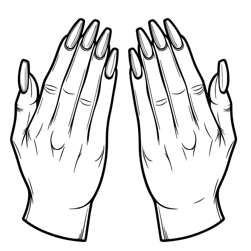 two hands with nice nails