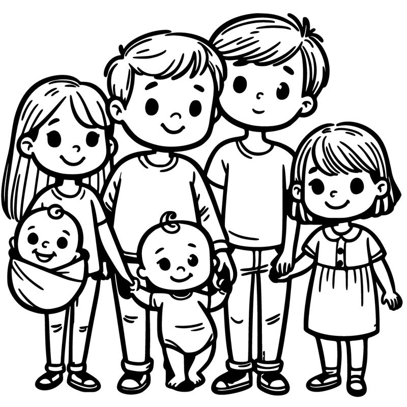 a family of five, mom, dad, a baby brother, 2 year old brother and 5 year old sister