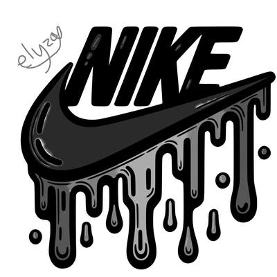 dripping nike logo