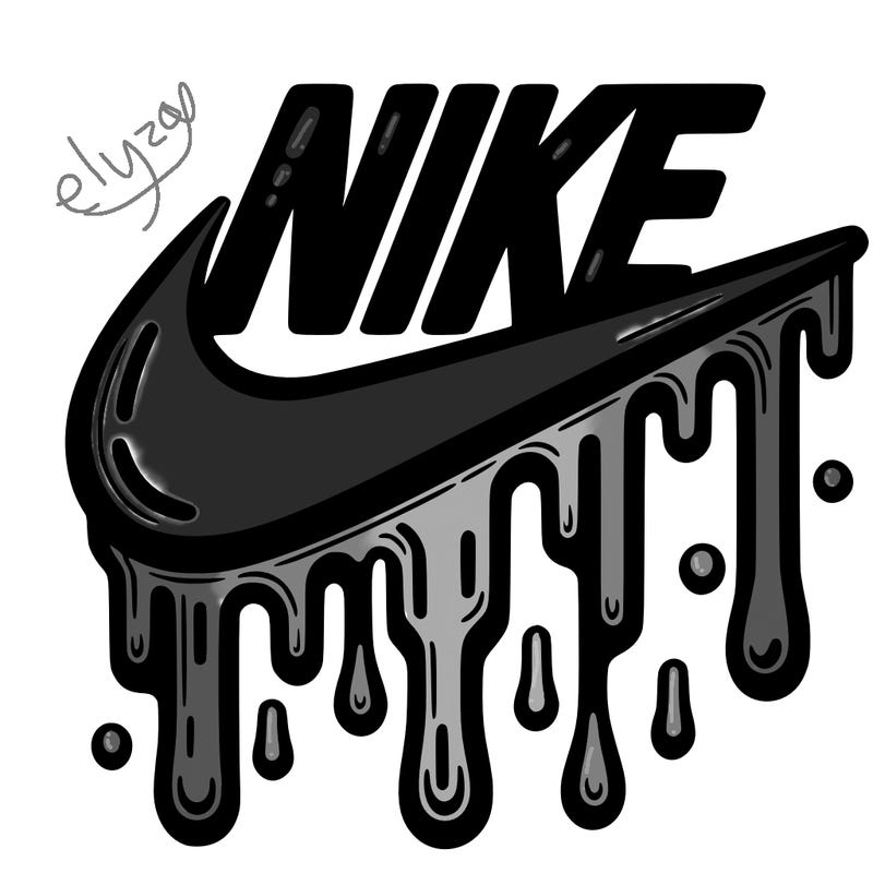 dripping nike logo