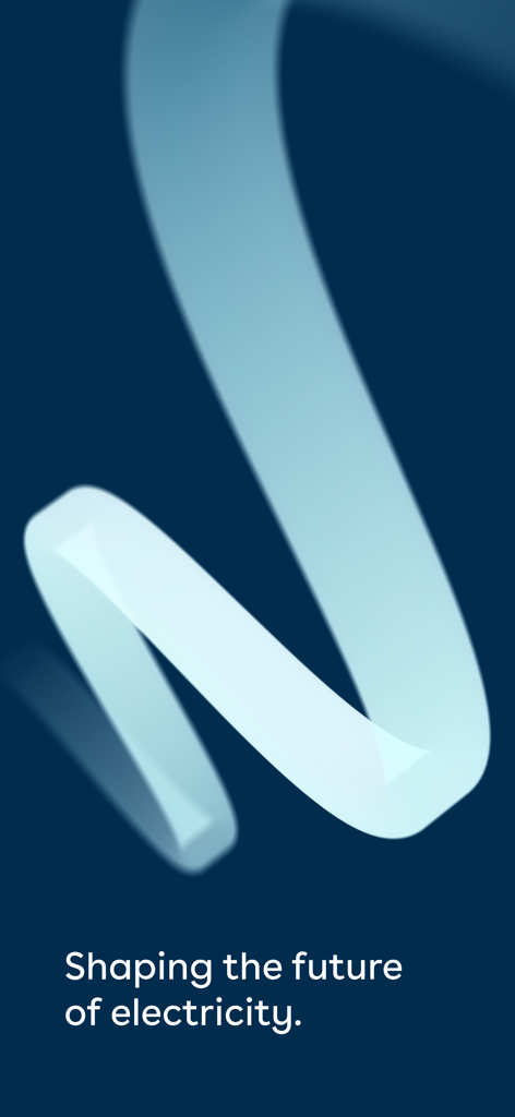 Easee - Introductory screen for the Easee app with the slogan Shaping the future of electricity.