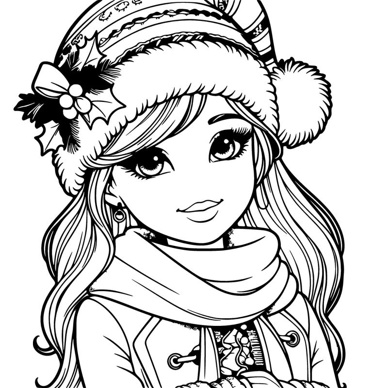 realistic christmas girl
