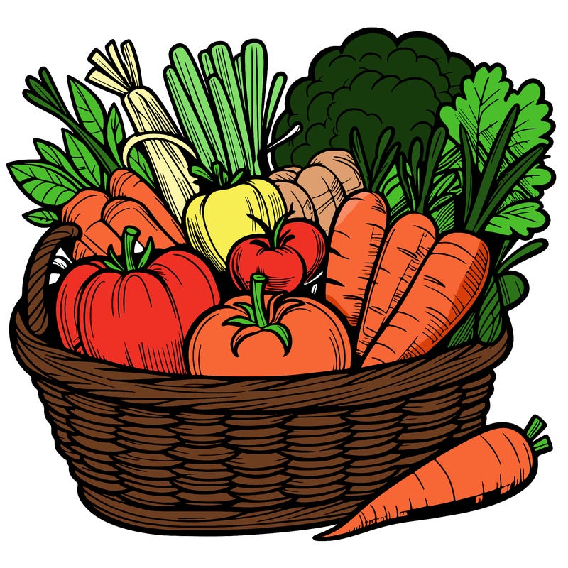vegetables in a basket