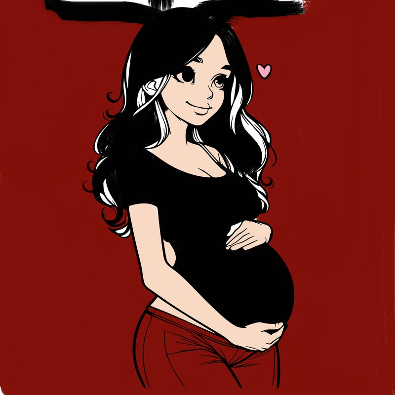 realistic pregnant girl