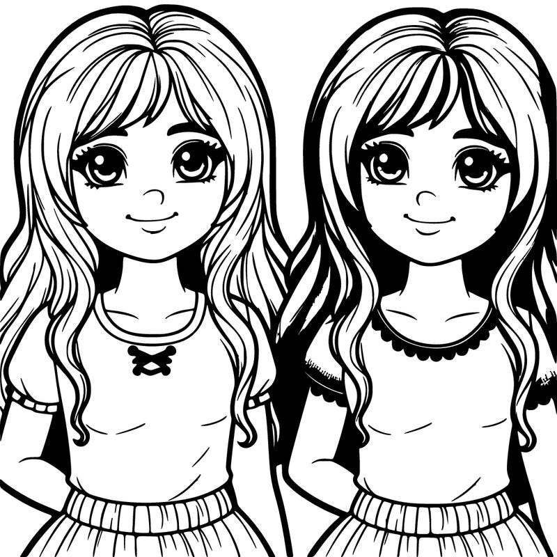 realistic twin girls