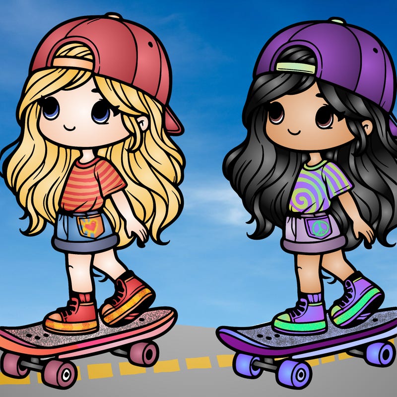 girl with skateboard