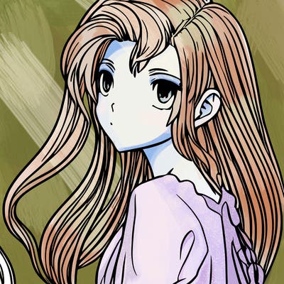 anime drawing with nice hair