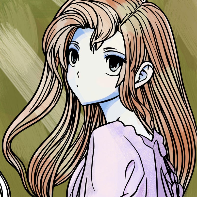 anime drawing with nice hair