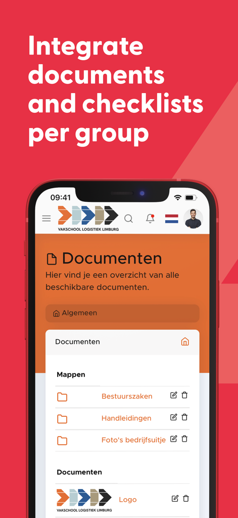 4planning - 4planning mobile app displaying document folders and checklist integration per group
