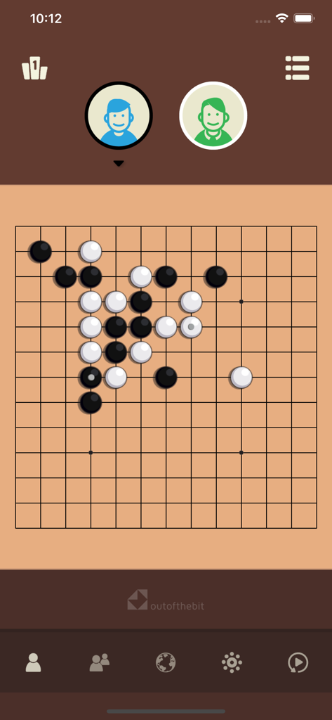 Five In a Row - Gomoku - Gameplay of Five In a Row Gomoku board game with black and white stones