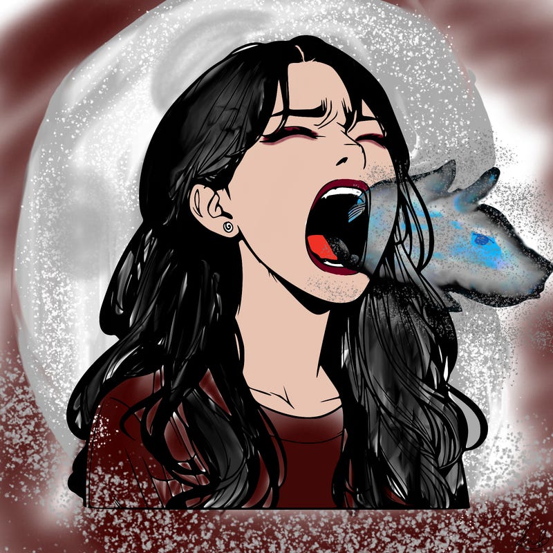 screaming realistic, girl