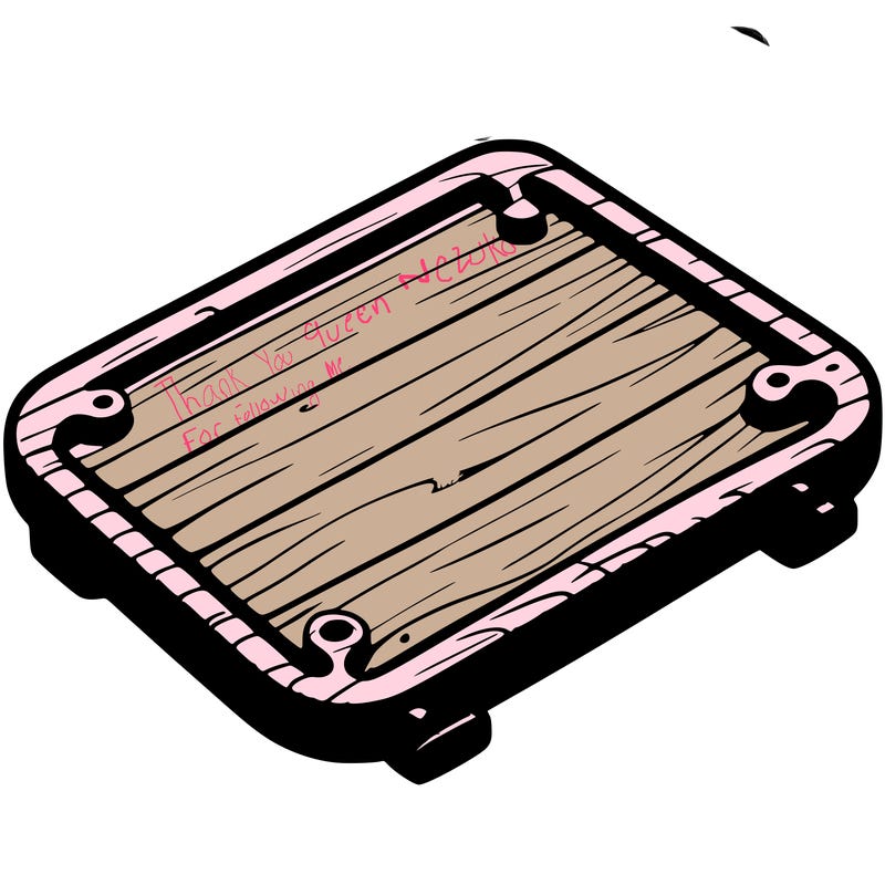 a wooden board