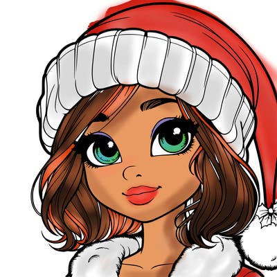 realistic christmas girl