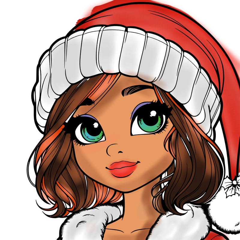 realistic christmas girl