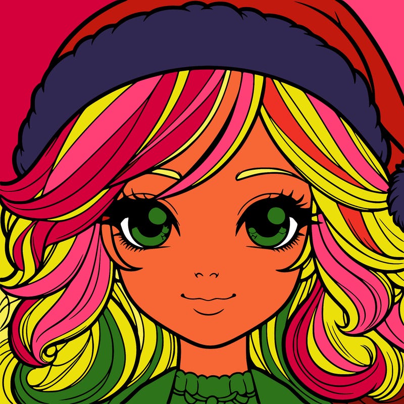 realistic christmas girl