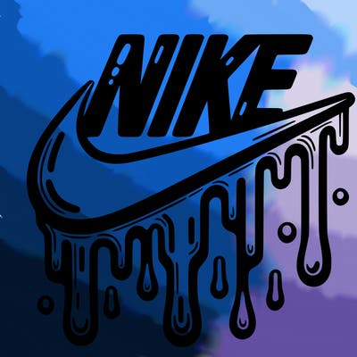 dripping nike logo