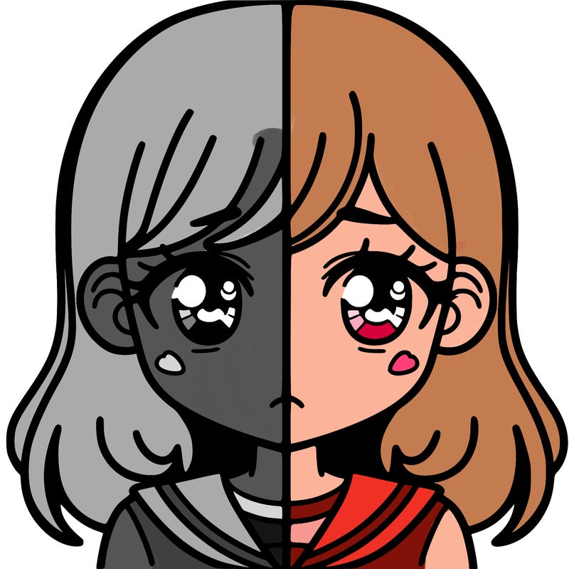 a split of a girl
