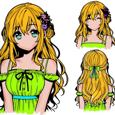 manga character female pretty