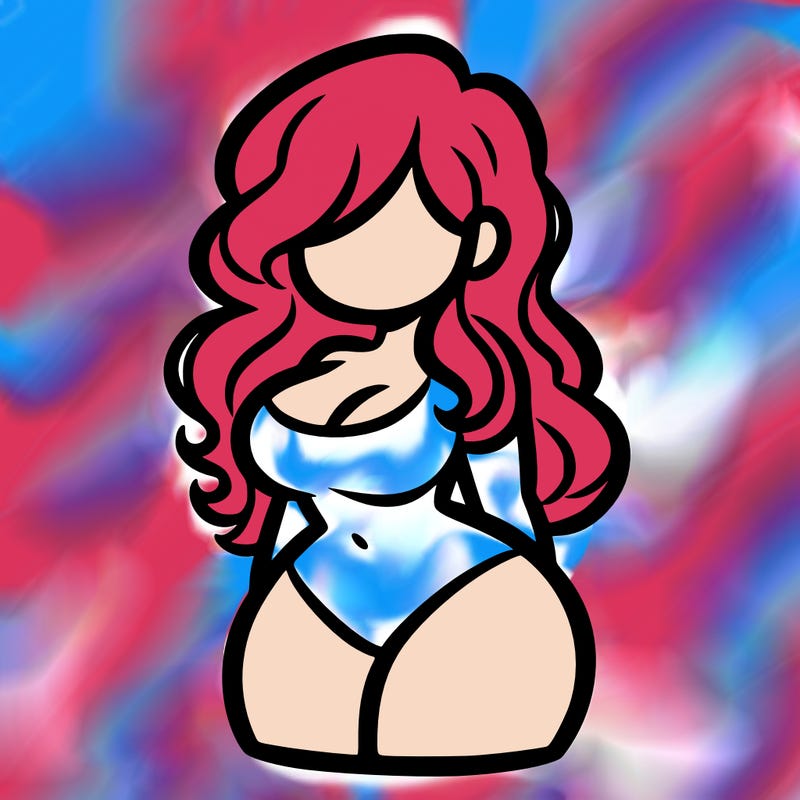 curvy woman with hair