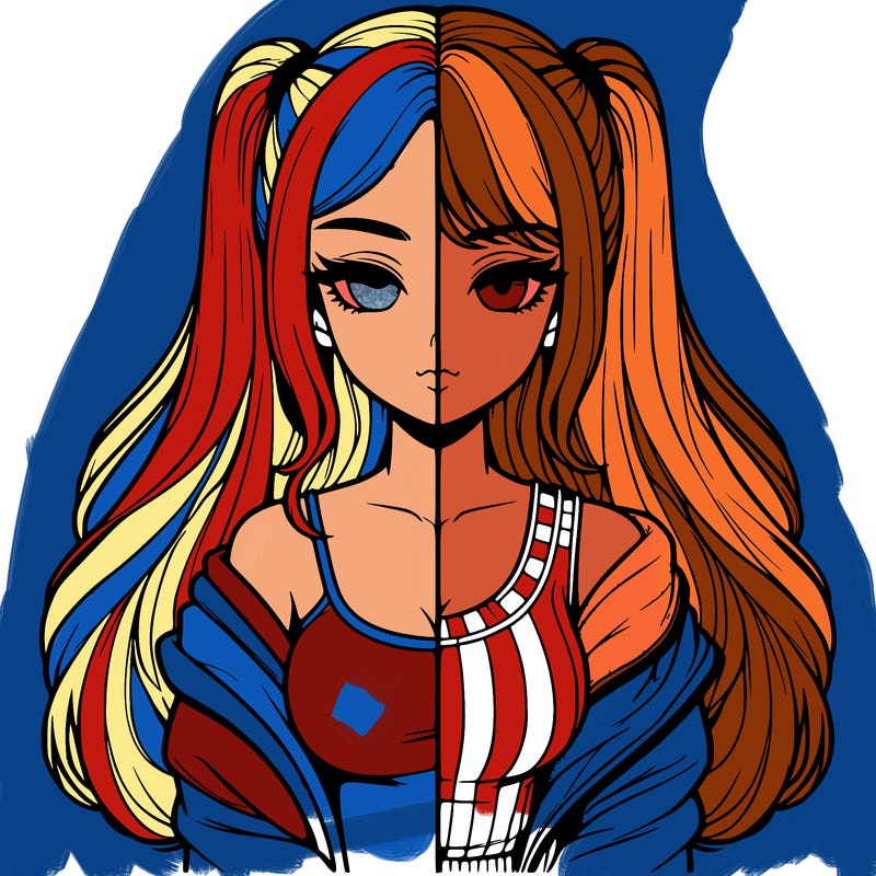 realistic girl split