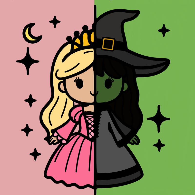 split princess and witch