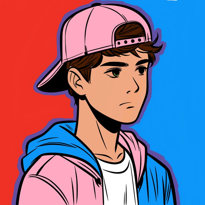 teenage boy with backwards baseball cap