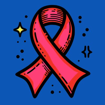 ribbon symbol of national breast cancer awareness month