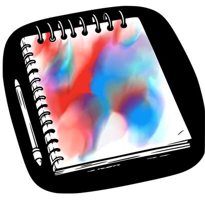 a blank sketch pad