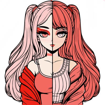 realistic girl split