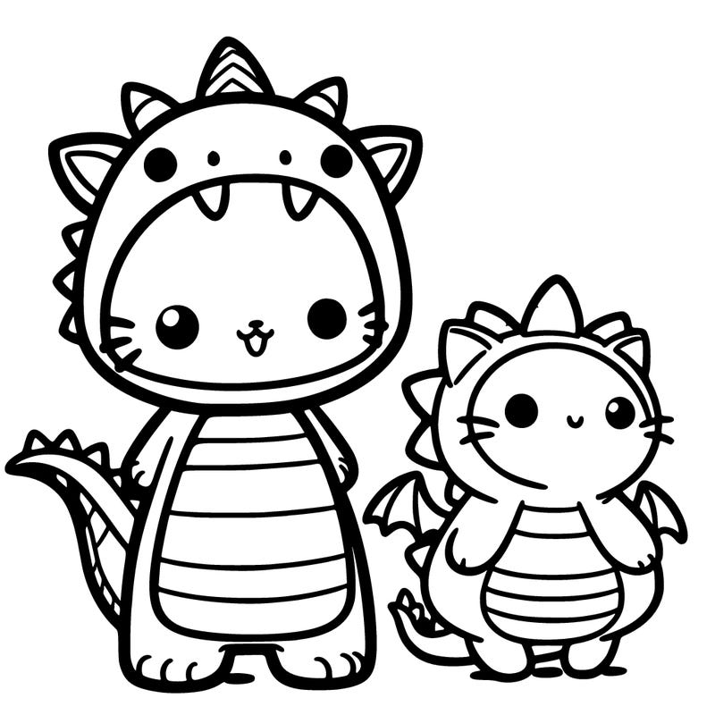 kitty and a dragon costume