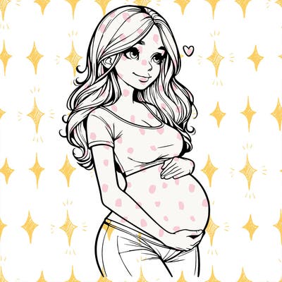 realistic pregnant girl