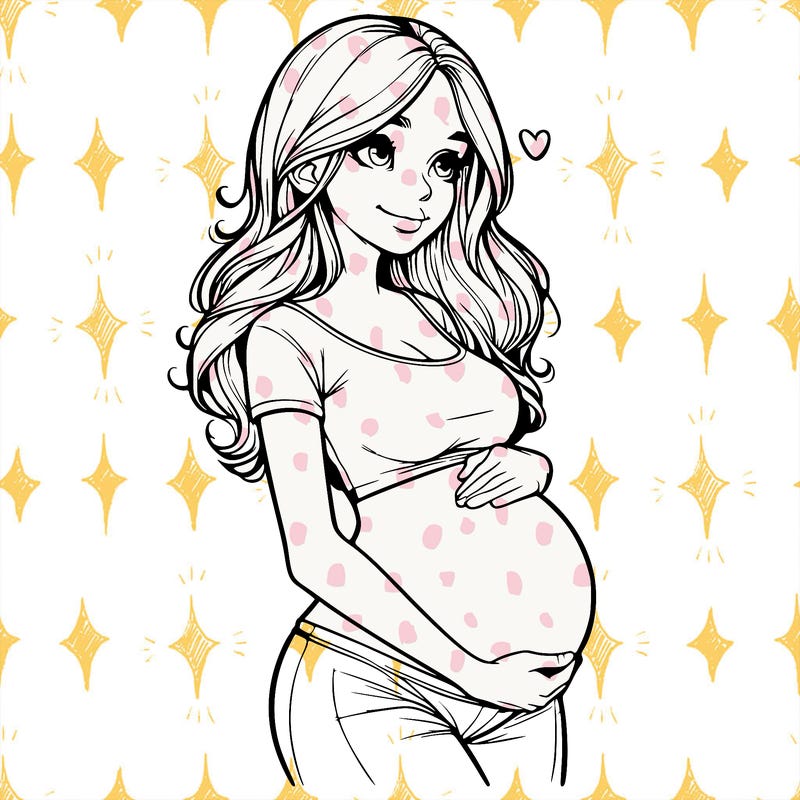 realistic pregnant girl