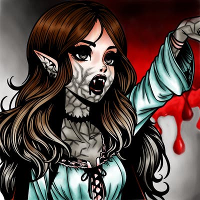 realistic vampire girl