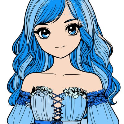 realistic girl wearing dress close up