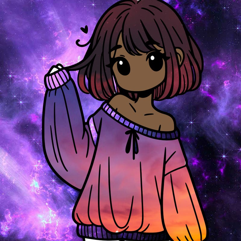 girl in baggy sweater hanging off her shoulder