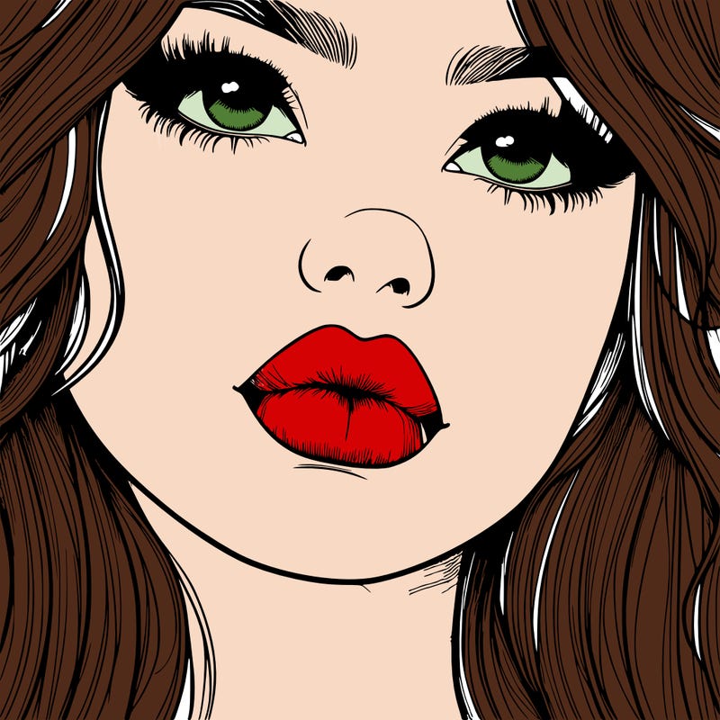really realistic girl with lips
