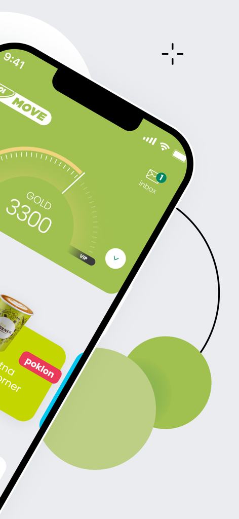 Pantalla de la app MOL Move Srbija mostrando el estado de membresía Gold y puntos de fidelización.