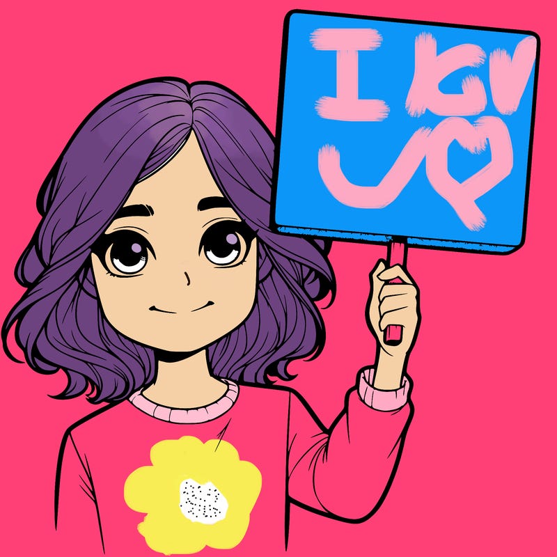 realistic girl holding up a sign