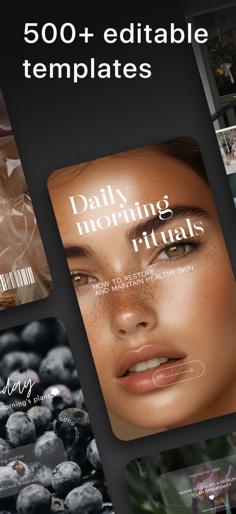 Graphionica: Story Maker - Eine Sammlung bearbeitbarer ästhetischer Social-Media-Story-Vorlagen in der Graphionica-App