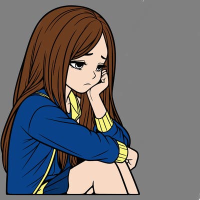 a realistic girl with depression