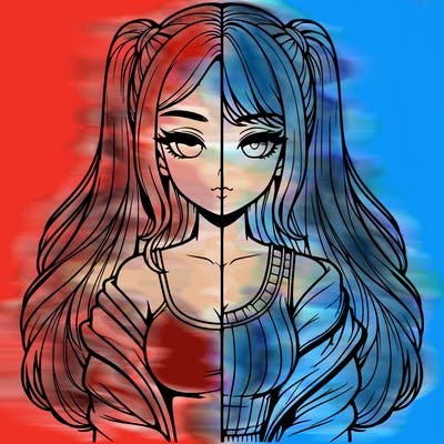 realistic girl split